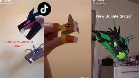 Watch videos of papercraft dragons created by various TikTok users and artists. . Dragon puppet tiktok